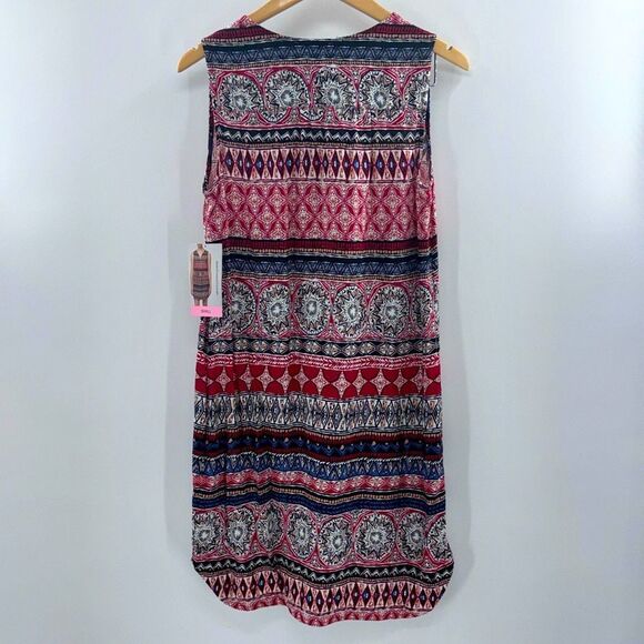 NWT beachlunchlounge Rayon Ruby Summer Tribal Bohemian Tassel Dress Size S - Picture 5 of 12